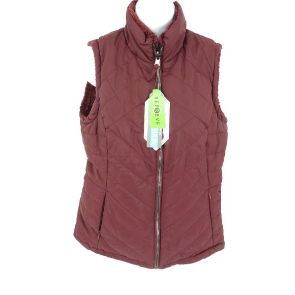 Free Country Womens Reversible Brick Red Vest Small NWT $70 - Picture 1 of 7